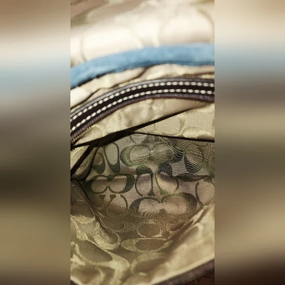 COACH VINTAGE SUEDE, BLUE SOHO-Hampton Satchel 9507 FREE SHIPPING - Picture 11 of 14